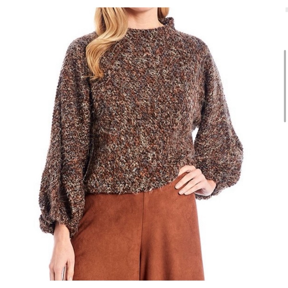Nwt Bryn Walker Shaggy Wool Anna Sweater Brown | Xl